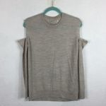 All Saints Elton Cream Merino Wool Sweater XS Cut Out Shoulder Lightweight Photo 2