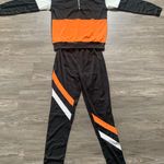 Women Casual two Piece Outfit Long Sleeve Gradient Top Black Photo 2