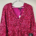 Retrofête Retrofete Edith Mini Dress in Orchid Pink Sequin Size Large NWT V Neck Photo 3