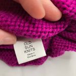 Old Sun Knits Pink VIP Stripe Wool Knit Pompom Beanie Adult OS Ski Snowboard Photo 8