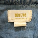 Madewell XL - MAEVE by Anthropologie - Blue Ruffle Denim Top Photo 3