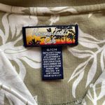 Havana Jack's Cafe Green and White Hawaiian Floral Tank Top Polo Shirt Sz Small Photo 1