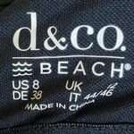 DENIM & CO BEACH NWOT Draped Tankini Size 8 Black Adjustable Criss Cross Strap Photo 3