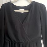 Sézane Black Wrap-Style Long Sleeve Dress Size 34 (XS) Photo 8