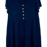 AGB Navy Blue Short Sleeve Summer Dress 2X Photo 0