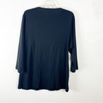 Duluth Trading Company DULUTH TRADING 100% Cotton Black 3/4 Sleeves Button Detail Tunic Top, Size XL Photo 1