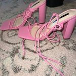 These Three Boutique Light Pink Wrap Around Heels Photo 0