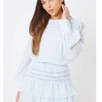 Creea The Label Womens Dress Size S Blue Polka Dot Long Sleeve Europe style White Photo 0