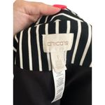 Chico's  Black White Striped Zip Trim Jacket Size US Medium / 1 Photo 6