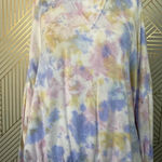Young Fabulous and Broke Juliette Tie Dye Sweatshirt Violet Burst Size Small Photo 5