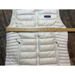 Patagonia  Goose Down Vest Womens Large White Puffer Quilted Packable Zip Pockets Photo 6