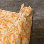 Gap Orange Floral Print Midi Fit & Flare Skirt Size 10 Photo 2