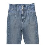 We The Free People 29 X 33 Jayde Flare Blue Jeans Boho 60s Retro Disco OB1184972 Photo 2