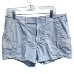 American Eagle  OUTFITTERS Light Blue Cargo Pockets Frayed Hem  Shorts Size 14 Photo 1
