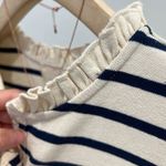 Sézane Sezane Gael Mariniere Striped Long Sleeve Top with Ruffles Photo 5