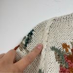 Vintage Krystal Cove Cream Floral Embroidery Grandma Core Women’s Sweater SP Green Size undefined Photo 7
