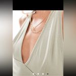 Cotton On Tory V neck halter top. Desert Sage. Size Large Photo 2