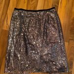 Gracia XL Silver Sequin Skirt Party Cocktail Club NWT FLAW holiday costume Photo 3