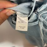 Lovers + Friends  Denim Jumpsuit Blue Cotton Ruffle Lace Up Back Wide Leg XS Photo 8