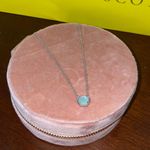 Kendra Scott Silver Mabel Necklace With Light Blue Illusion Photo 0