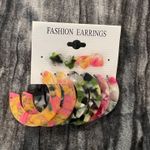 Colorful Hoop Earrings Set Multiple Photo 0
