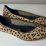 Rothy's  the point ballet flats slip on shoes in leopard print size W 8.5 Photo 0