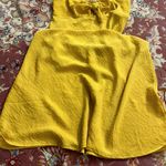 Tara Tie Front Satin Midi Dress Yellow Photo 6