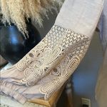 Anthropologie Figs & Flowers Woven Split V-Neck 3/4 Sleeve Peasant Blouse SZ M Photo 4