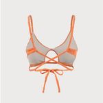 BERLOOK Orange Floral Jacquard Cut Out TOP ONLY 16 Photo 6