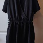 Short Sleeves Tiered Open Back Jumpsuit shorts Black romper size Large Photo 4
