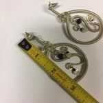 Costume Earrings Pierced Large Silver Tone Dangle Photo 10