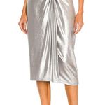 Donna Karan X REVOLVE Knotted Skirt in Silver Photo 5