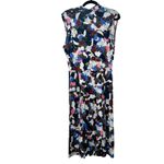 ERDEM Sleeveless Floral Sheath Midi Dress Sz 8 Purple Photo 2