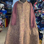 Vtg Knit Long Poncho Cape Cover Scarf OSFM Oversized Fit Woven England Size undefined Photo 0