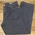 AYR  Women's The Jitney Dark Wash Wide Leg Denim Jeans Size 30 Cotton Linen Blend Photo 0