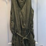 Aerie  (American Eagle) Green Military Belted Cozy Jumpsuit, Size Small Photo 2