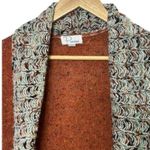 Ponsesa Open Cardigan Sweater Rust Color Nubby Textured Knit Women's Sz XL Orange Photo 8