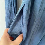 Michael Stars NWOT  Cleo Gauze Button Up Shirt Dress Long Blue Size M Photo 5