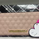 Betsey Johnson Quilted Zip Wallet in Rose Pink | NWT​ Tan Photo 2
