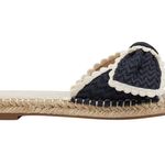 Bandolino Navy Blue Braylin Bow Tie Scallop Trim Espadrille Slide Sandals Size 8 Photo 3