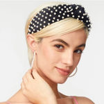 Lele Sadoughi  Velvet Black Headband Photo 0