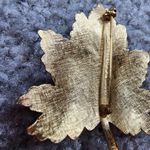 Sarah Coventry Gold Color Metal Leaf Shape Jewelry Pin Brooch Faux Pearl Accent Photo 11