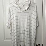 Loft NWOT  women’s white light gray cowl neck soft lounge loose relaxed tunic top Photo 0