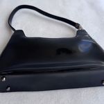 Guess Vintage Black Patent Leather Shoulder Bag Y2K Minimalist Baguette 90s Photo 8