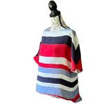 ZARA  Women’s Red Blue Striped Boxy Oversized Blouse S Nautical Preppy Sailorcore Photo 2