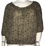 Pure Energy  leopard print peasant blouse Photo 0
