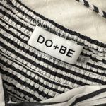 Boutique Striped Puff Sleeve Top Black White Photo 2