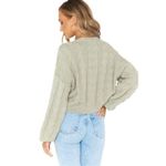 Show Me Your Mumu  Sage Cable Knit Conrad Cardigan Coastal Bohemian Cozy XS Photo 2