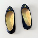 Bruno Magli‎ Mina Bow Leather Ballet Flat M Line 38 1/2 8.5 Black Navy Photo 1