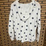Lou & grey White And Navy Star Hooded Pullover Size Medium Photo 1